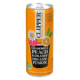 Clipper camomille, pêche et orange Bio 25 cl - 24 canettes