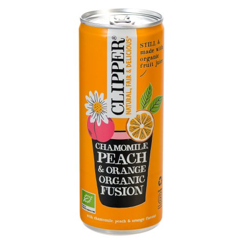 Clipper camomille, pêche et orange Bio 25 cl - 24 canettes