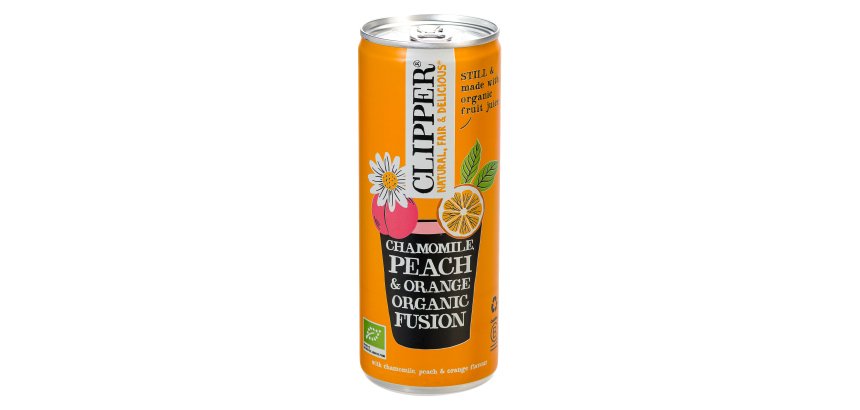 Clipper camomille, pêche et orange Bio 25 cl - 24 canettes