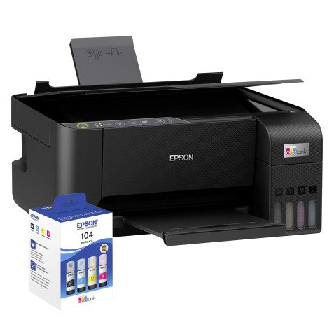 Epson Imprimante Multifonction à reservoir d'encre 3 en 1 - Wifi - A4 Couleur ECOTANK ET-2864 + Un jeu de bouteilles supplémentaire