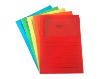 Shirts corner paper with window Elco Ordo A4 assorted colors - Pack of 10