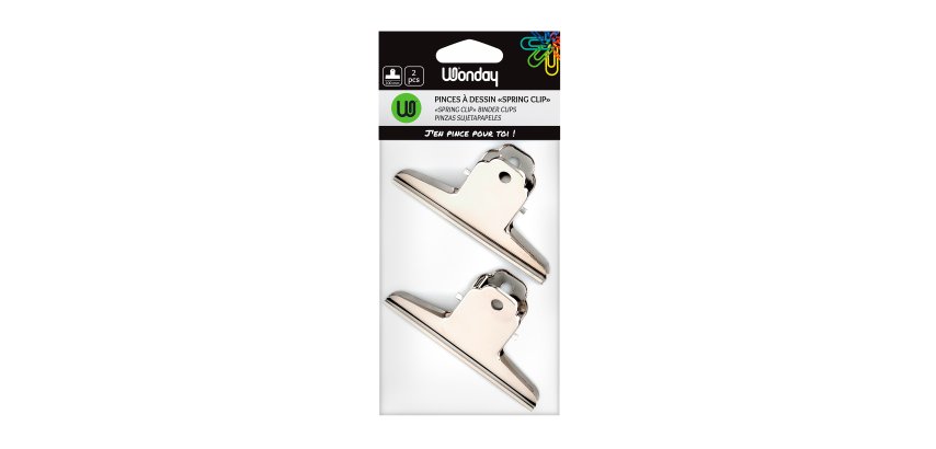 Pince à dessin 100 mm Spring Wonday - Lot de 2