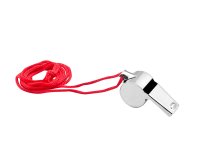 Metal whistle with Wonday cord
