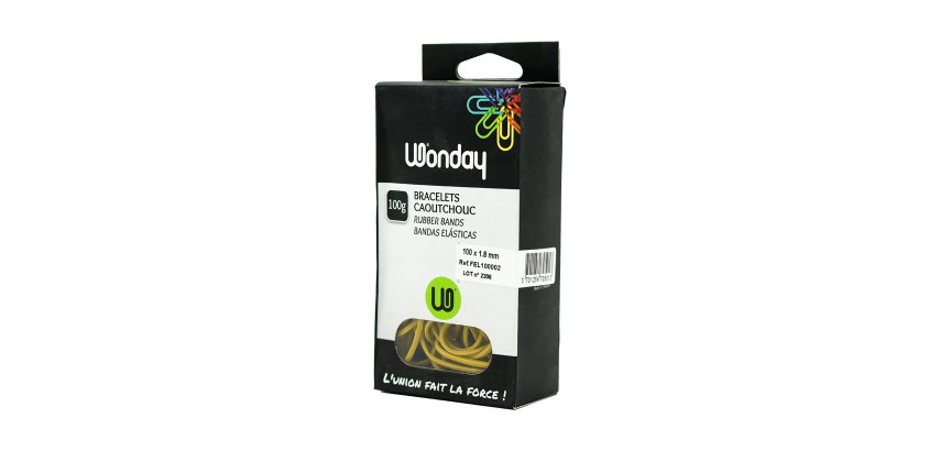 Élastiques 100 x 1,8 mm Wonday - Boîte de 100 g