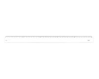 Flat plastic anti-stain ruler Minerva Wonday 50 cm