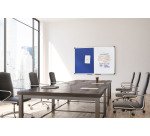 Tableau mixte, tableau blanc / feutre, bleu