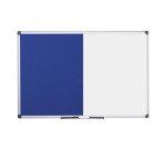 Tableau mixte, tableau blanc / feutre, bleu