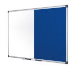 Tableau mixte, tableau blanc / feutre, bleu