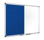 Tableau mixte, tableau blanc / feutre, bleu