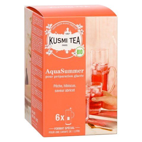 AquaSummer Infusión de Té Kusmi Orgánico - Caja de 6 bolsas grandes