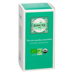 Thé vert menthe-concombre Bio Kusmi Tea - Boîte de 25 sachets