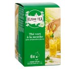 Thé vert à la menthe Bio Kusmi tea - Boîte de 6 grands sachets pour carafe