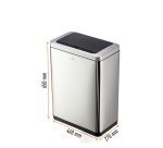 Cestino con sensore NO TOUCH DUO 2x20L Durable