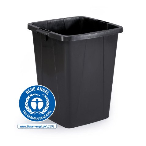 Bidone DURABIN® ECO 90L quadrato nero