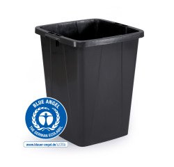 Bidone DURABIN® ECO 90L quadrato nero