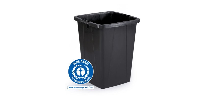 Bidone DURABIN® ECO 90L quadrato nero