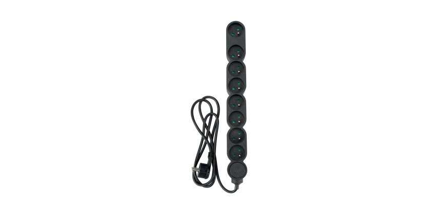 Power strip 8 sockets with switch - 1.5 m cord - Zenitech