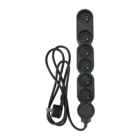 Multiprise 6 prises avec interrupteur - cordon 1,5 m - Zenitech