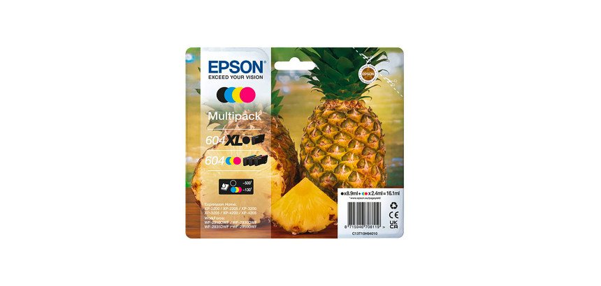 Epson 604XL Pack 3 cartouches couleurs pour imprimante jet d'encre