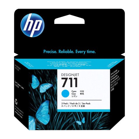 HP 711 Pack 3 cartuchos originales colores separados