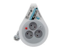 Mini enrouleur 3 Prises - câble 7 m - Zenitech