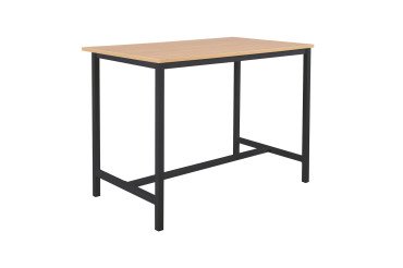 Table haute Swap L140 x H 110 x P 80 cm chêne clair