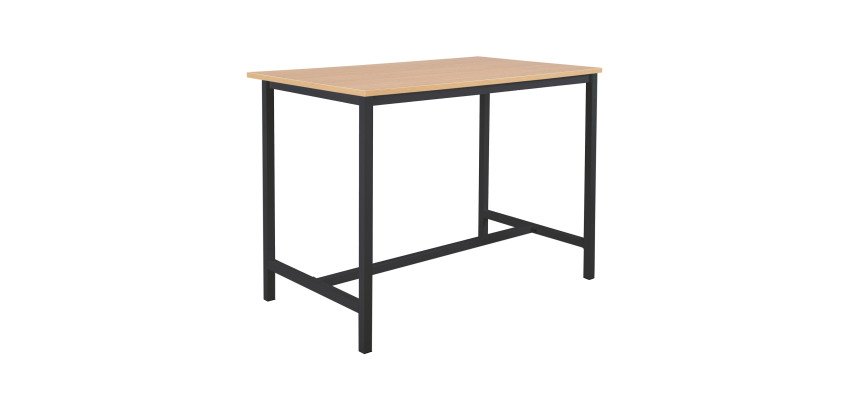 Table haute Swap L140 x H 110 x P 80 cm chêne clair