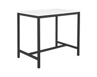 Hoge tafel Swap L 120 x H 110 x D 80 cm wit metalen poten in antraciet