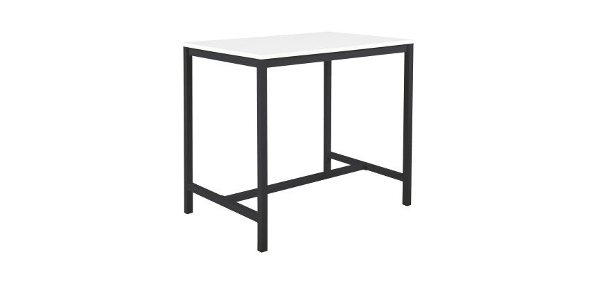 Table haute Swap L 120 x H 110 x P 80 cm Blanc