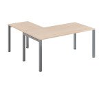 Arko 160 x 160 cm integrated corner desk with metal legs