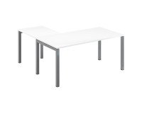 Eckbüro Arko L 160 x T 160 cm weiß mit Metallfuß