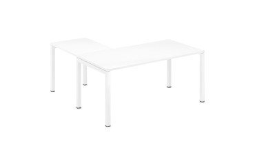 Eckbüro Arko L 160 x T 160 cm weiß mit Metallfuß