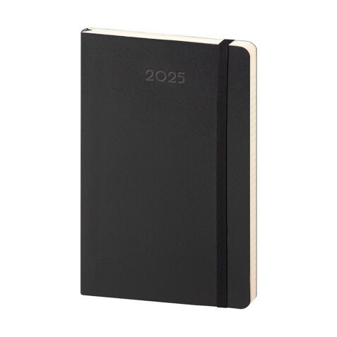 Agenda con elastico 2026 9x14 cm settimanale nera 150 pagine copertina flessibile