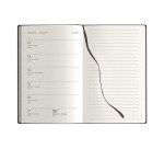 Agenda con elastico 2026 9x14 cm settimanale nera 150 pagine copertina flessibile