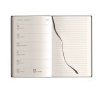 Agenda con elastico 2026 9x14 cm settimanale nera 150 pagine copertina flessibile