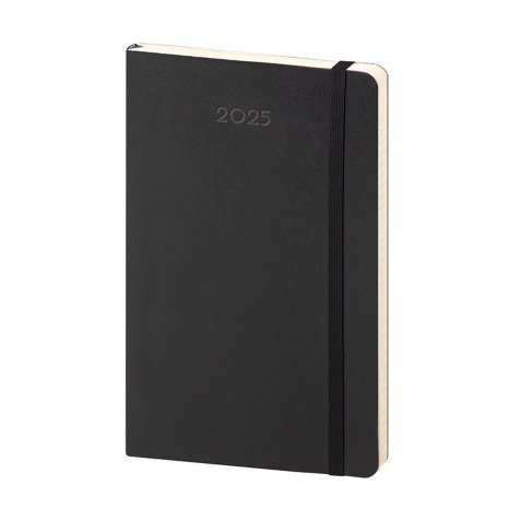Agenda con elastico 2026 13x21 cm settimanale nera 150 pagine copertina flessibile