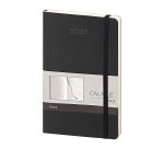 Agenda con elastico 2027 13x21 cm settimanale nera 150 pagine copertina flessibile