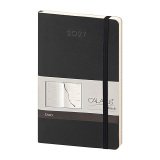 Agenda con elastico 2027 13x21 cm settimanale nera 150 pagine copertina flessibile