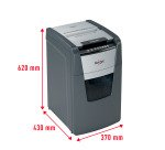 Destructeur Rexel Optimum Auto+ 130M particules 2x15mm