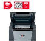 Distruggidocumenti Rexel Optimum Autofeed+ 100M, Taglio Micro, Sicurezza P-5, 100 Fogli, 34L