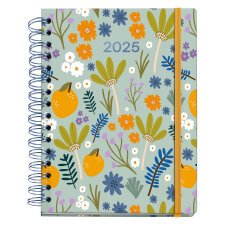 Agenda semana vista 160x218 mm Kraft Printed Picnic Lemon Miquelrius - 6 idiomas