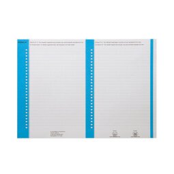 Sachet de 10 planches étiquettes n°8 réversibles pour dossiers suspendus armoire. Coloris Bleu