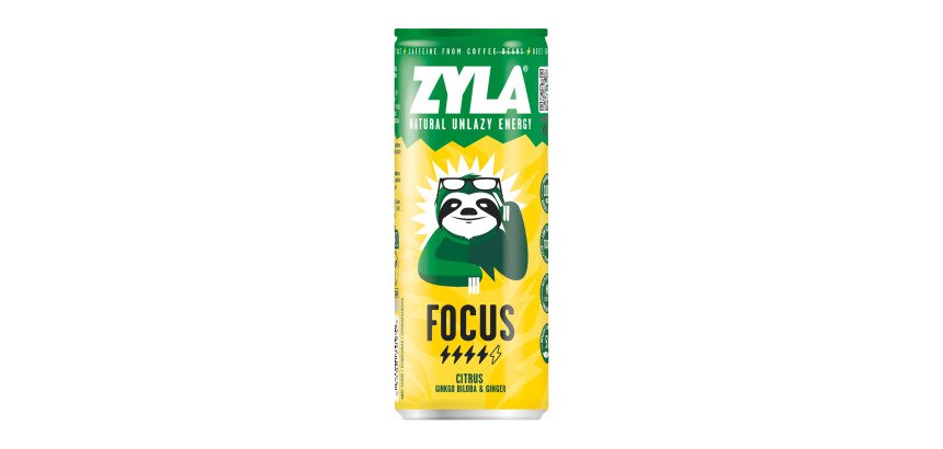 Zyla Focus Citrus, Ginkgo Biloba & Ginger  25 cl - 24 canettes