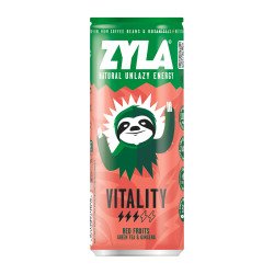 Zyla Vitality rode vruchten, groene thee en ginseng 25 cl - 24 blikjes