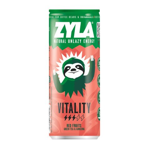 Zyla Vitality Red fruits, Green tea & Ginseng 25 cl - 24 canettes