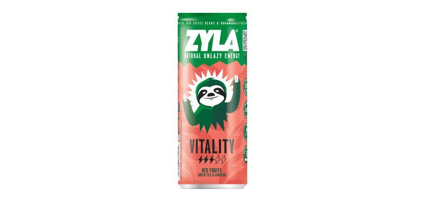Zyla Vitality Red fruits, Green tea & Ginseng 25 cl - 24 canettes