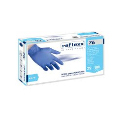 Guanti monouso Reflexx® R76 in nitrile azzurro, 100 unità