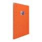 Bloc de bureau Oxford 23 x 29,7 cm orange agrafé - 5 x 5 mm - 80 feuilles perforées