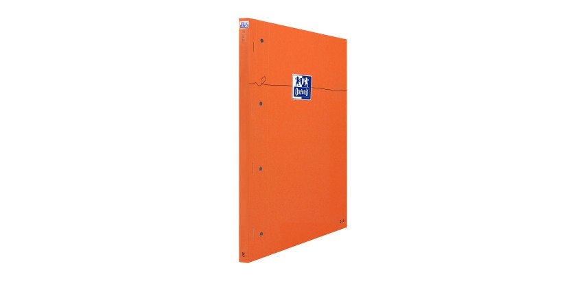 Bloc de bureau Oxford 23 x 29,7 cm orange agrafé - 5 x 5 mm - 80 feuilles perforées