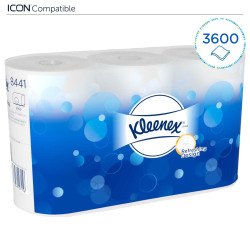 Toiletpapier Kleenex 2 plooien 600 vellen - pak van 6 rollen